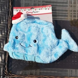 Christmas Whale Zippy Paws Dog Toy NWT